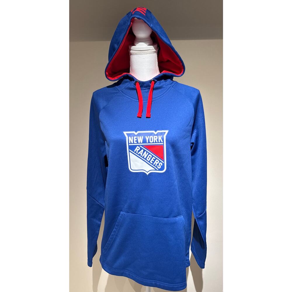 Fanatics New York Rangers Blue and Red‎ Hoodie Sweatshirt Size M
